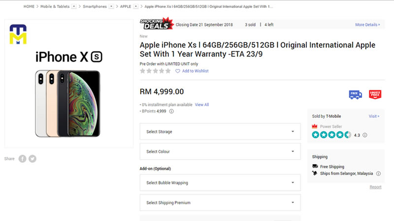 Pre Order The Iphone Xs In Malaysia Phonesentral